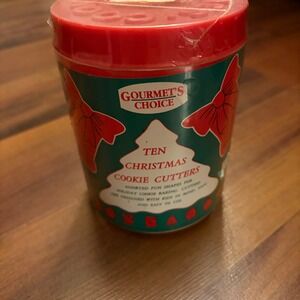 Gourmet's Choice Ten Christmas Cookie Cutters Assorted‎ Holiday Baking Safe Kids